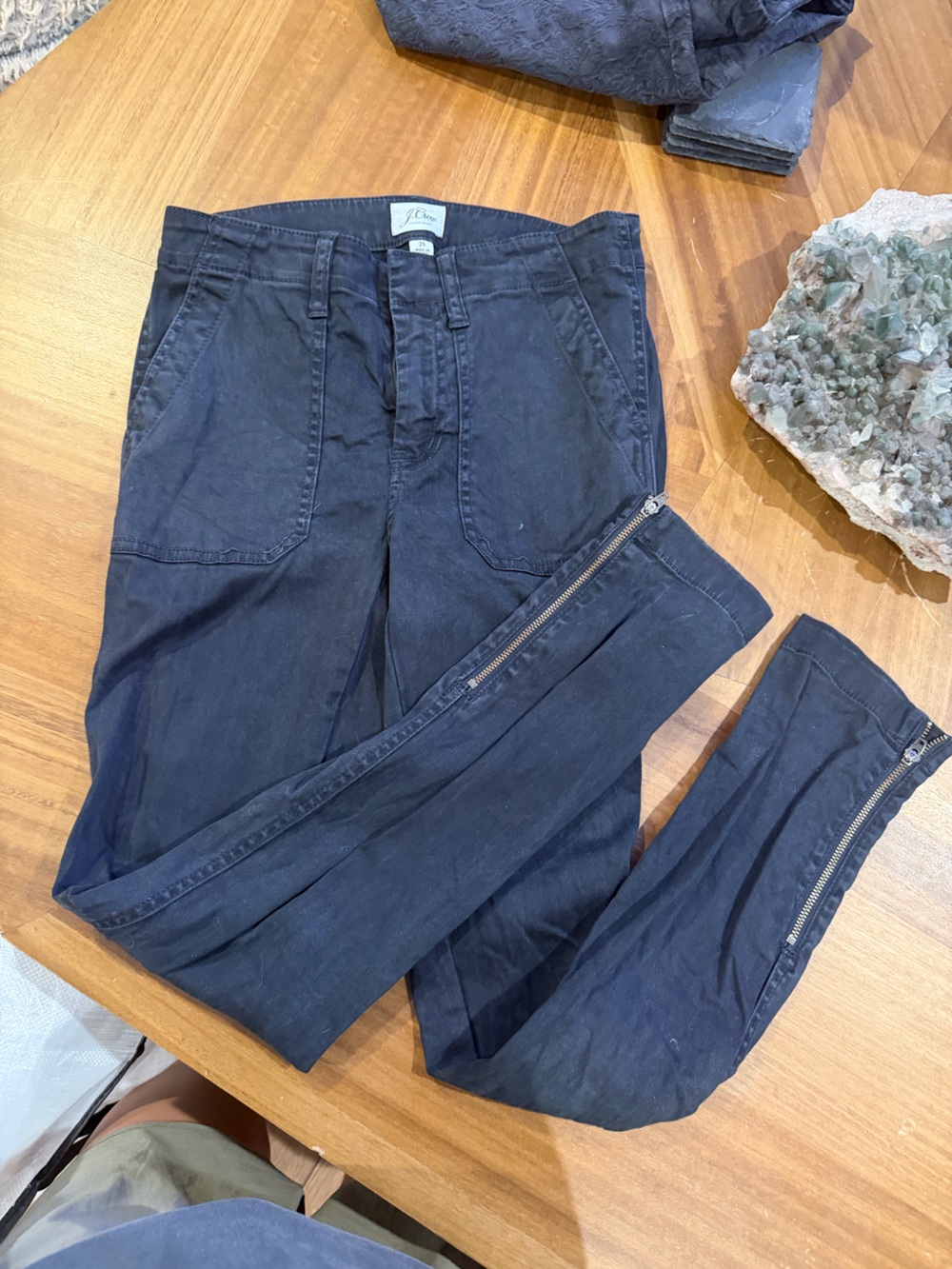 J. Crew Washed Charcoal Utility Pants